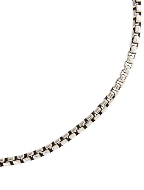 david yurman box chain necklace precious metal without stones|David Yurman chain link necklace.